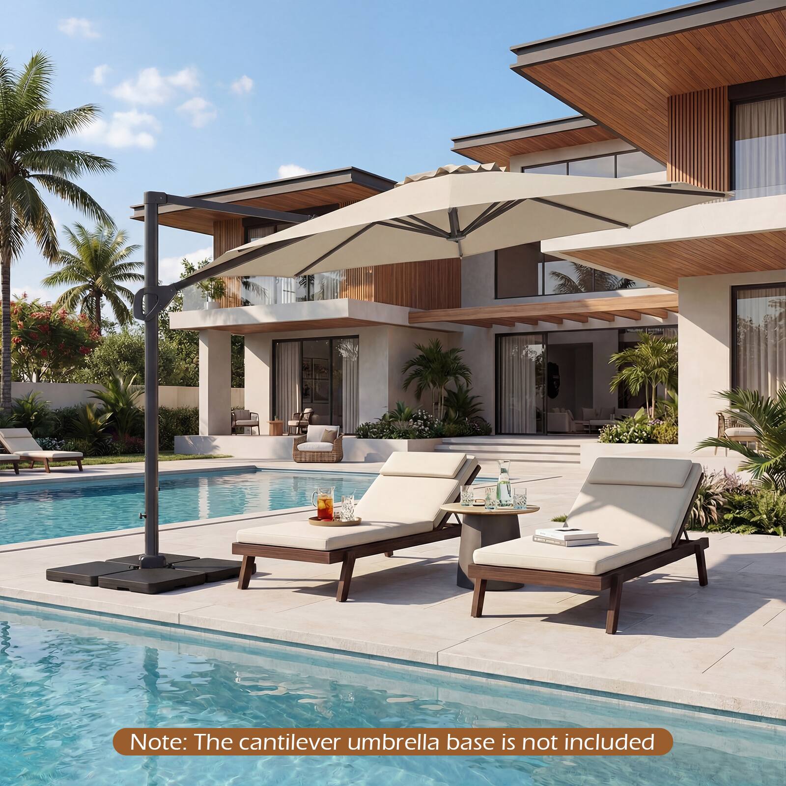 Note: The cantilever umbrella base is not included.