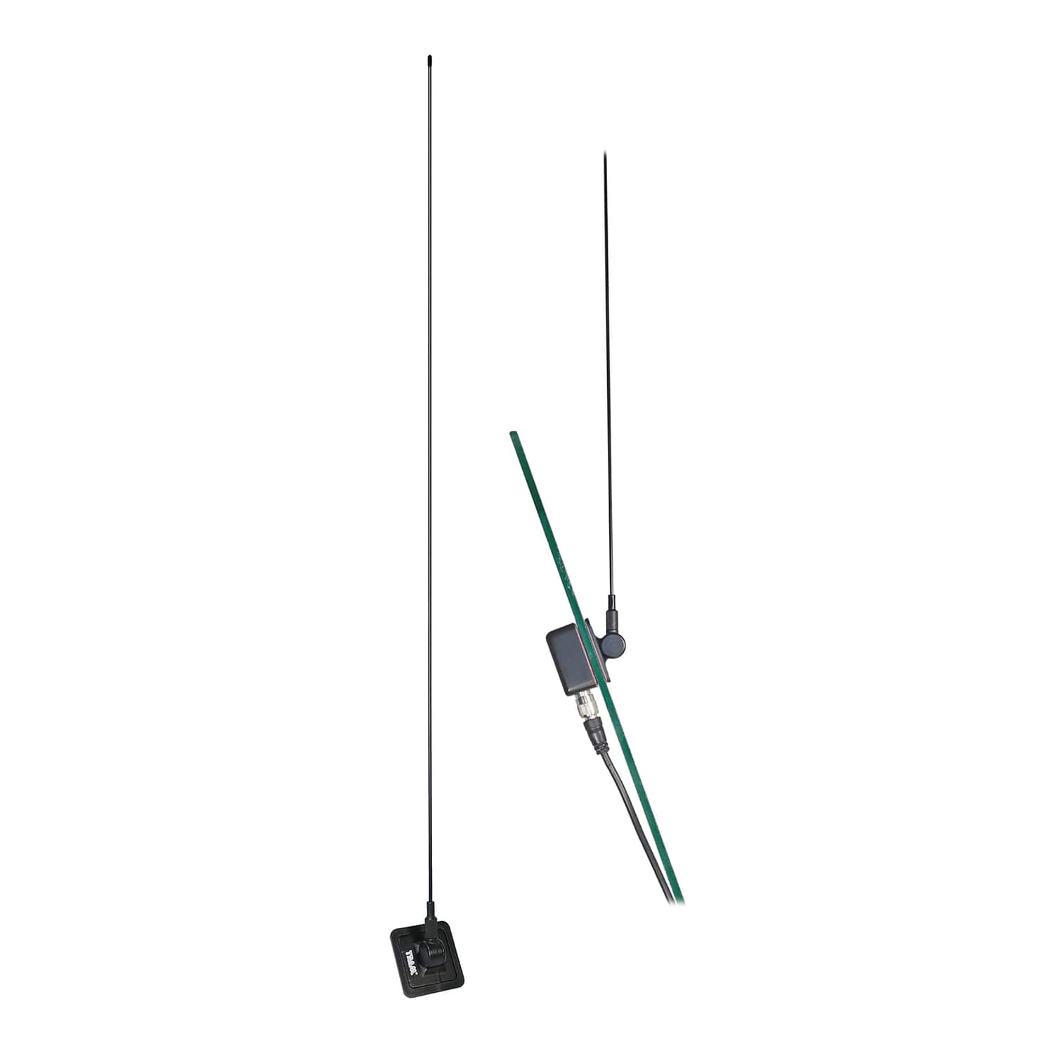 Tram - 1189 50-Watt Pretuned 150 MHz to 158 MHz VHF Radio Antenna Kit with Glass Mount and Cable - Black
