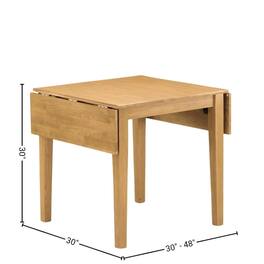 FurniFact - Solid Wood Drop Leaf Kitchen Table and Chairs for Small Dining Spaces - Oak