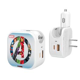 Keyscaper - Marvel Grid 2 in 1 USB Charger - Avengers