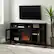 Alt View 17. Walker Edison - 58" Tall Glass Two Door Soundbar Storage Fireplace TV Stand for Most TVs Up to 65" - Black.