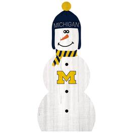 Fan Creations - Michigan Wolverines 31'' Snowman Leaner - White