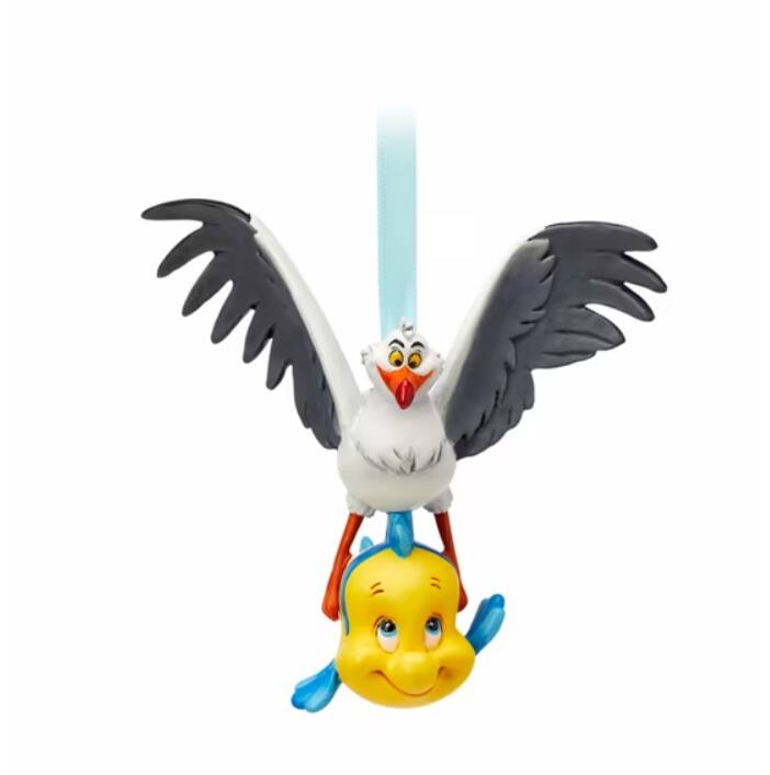 Disney - The Little Mermaid Flounder and Scuttle Ornament - Multi