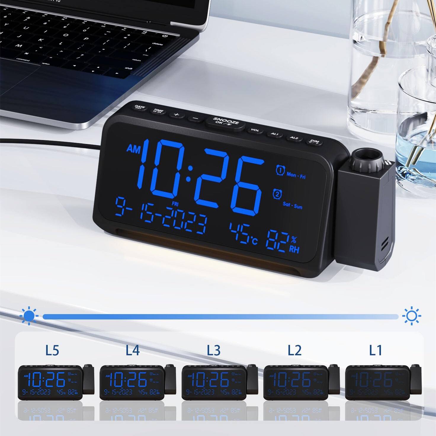 AM 10:26  
9-15-2023  
45°C  
82% RH  

L5 L4 L3 L2 L1  

10:26  
9-15-2023  
45°C  
82%  

10:26  
9-15-2023  
45°C  
82%  

10:26  
9-15-2023  
45°C  
82%  

10:26  
9-15-2023  
45°C  
82%  

10:26  
9-15-2023  
45°C  
82%