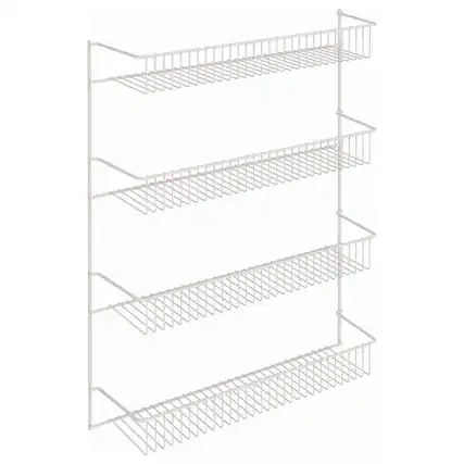 Front. ClosetMaid - ClosetMaid 4 Tier Door or Wall Mount Rack Organizer for Home and Kitchen, White - White.