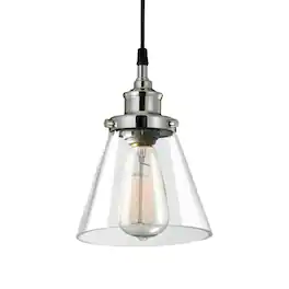 Globe Electric - Parker Chrome Clear 1 lights Pendant Light