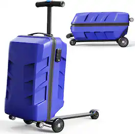 Circus Cirle - 21" 3-D Hardshell Scooter Suitcase for Kid & Adult - Dark Blue