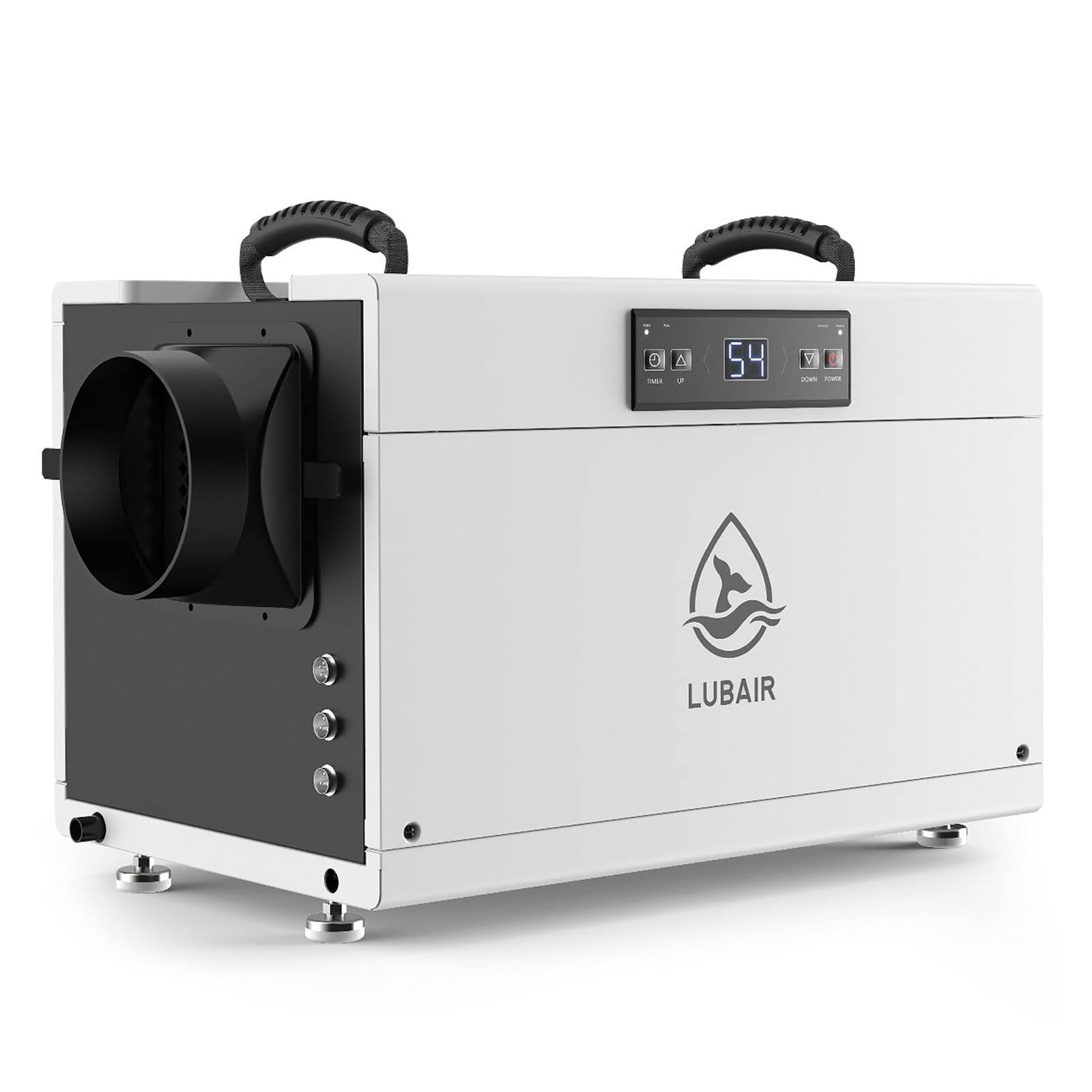 Edendirect - 145 pt. 6,000 sq. ft. Bucketless Commercial Dehumidifier in. White with Drain Hose, Timer