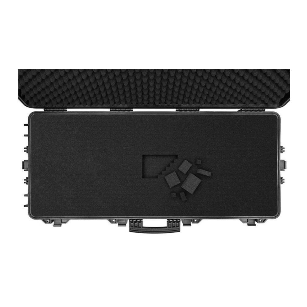 Back. Westcott - Westcott 4418 Black Rolling Hard Case with Pick and Pluck Foam Insert.