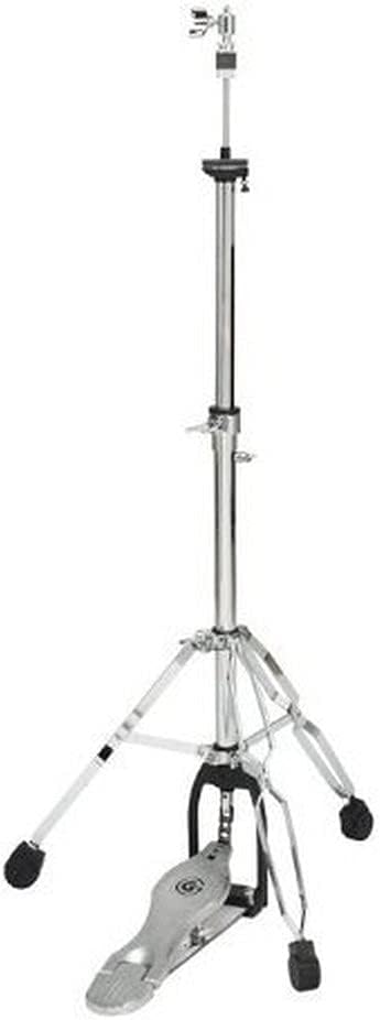 Angle. Gibraltar Hardware - Compact Telescoping Hi Hat Stand, with Double Braced Base, and Lightweight Portable Design.