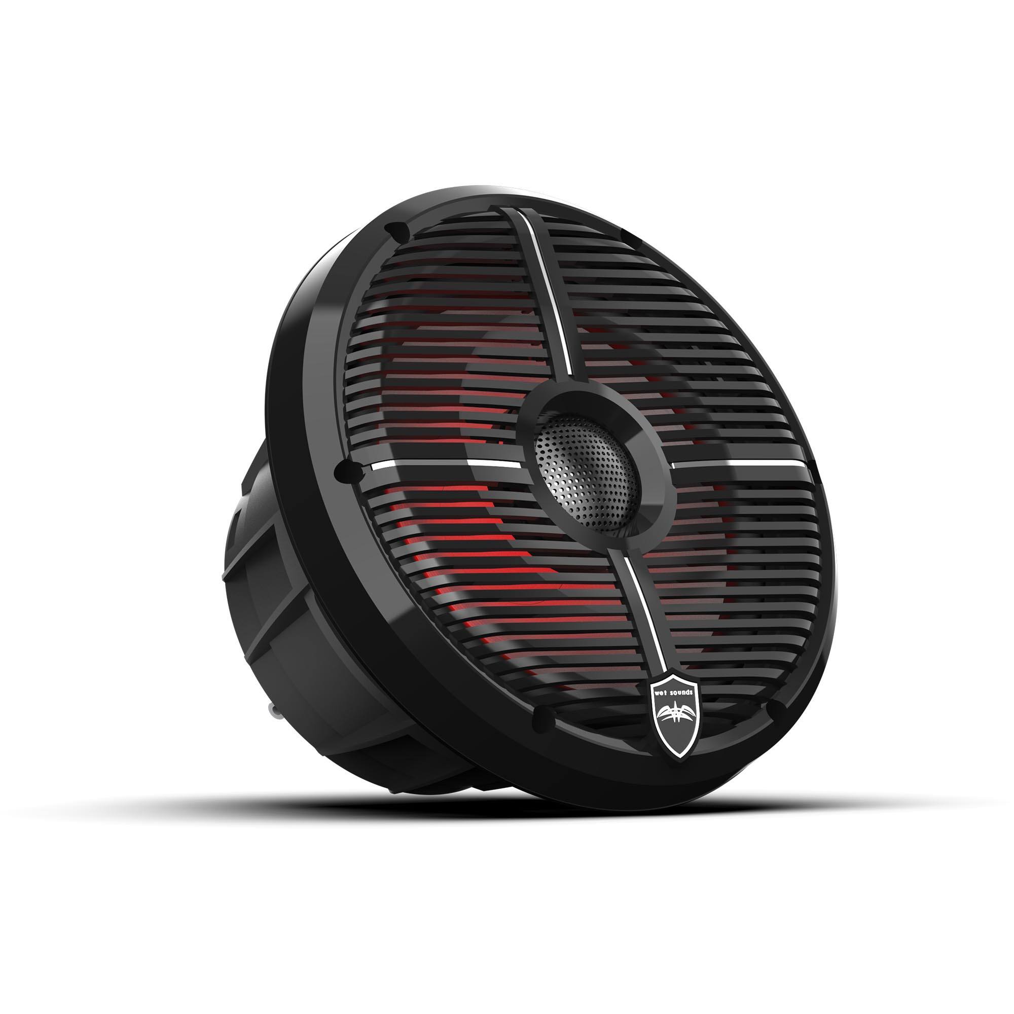 Alt View 10. Wet Sounds - Wet Sounds REVO 8 XW-B V3 - Revolution Series 8" RGB LED Marine Coaxial Speakers with Black XW Grilles, Pair - Black/Gray.