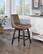 Alt View 14. OSP Home Furnishings - Allingham 26" Swivel Stool - Molasses / Dk Walnut.