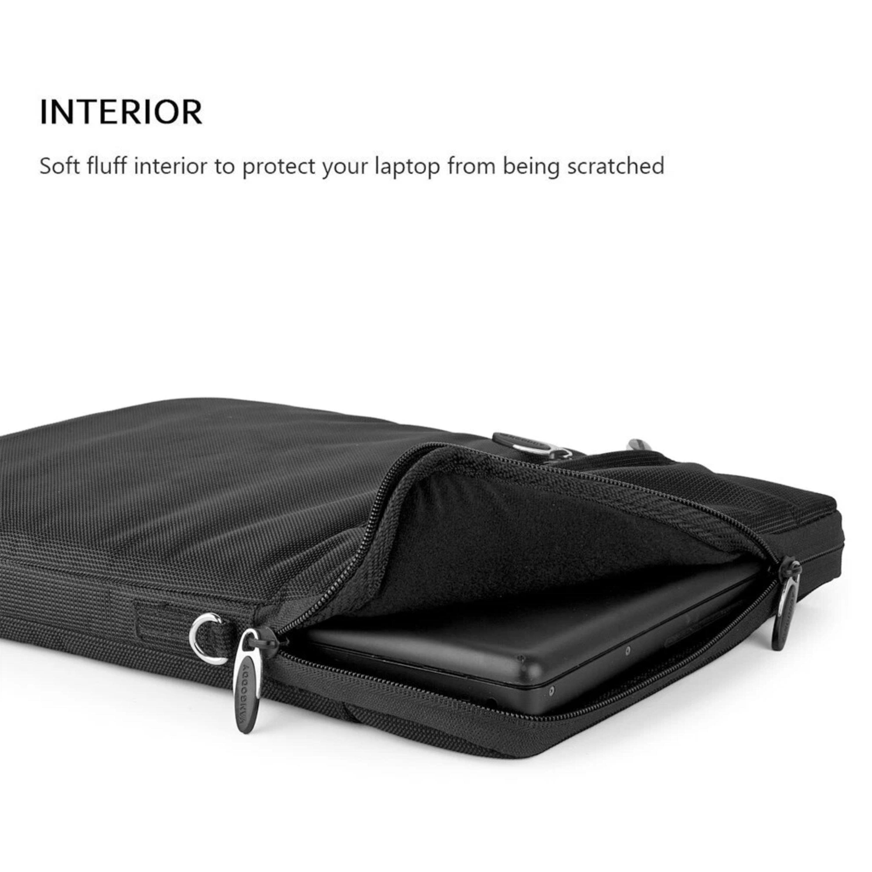 INTERIOR  
Soft fluff interior to protect your laptop from being scratched