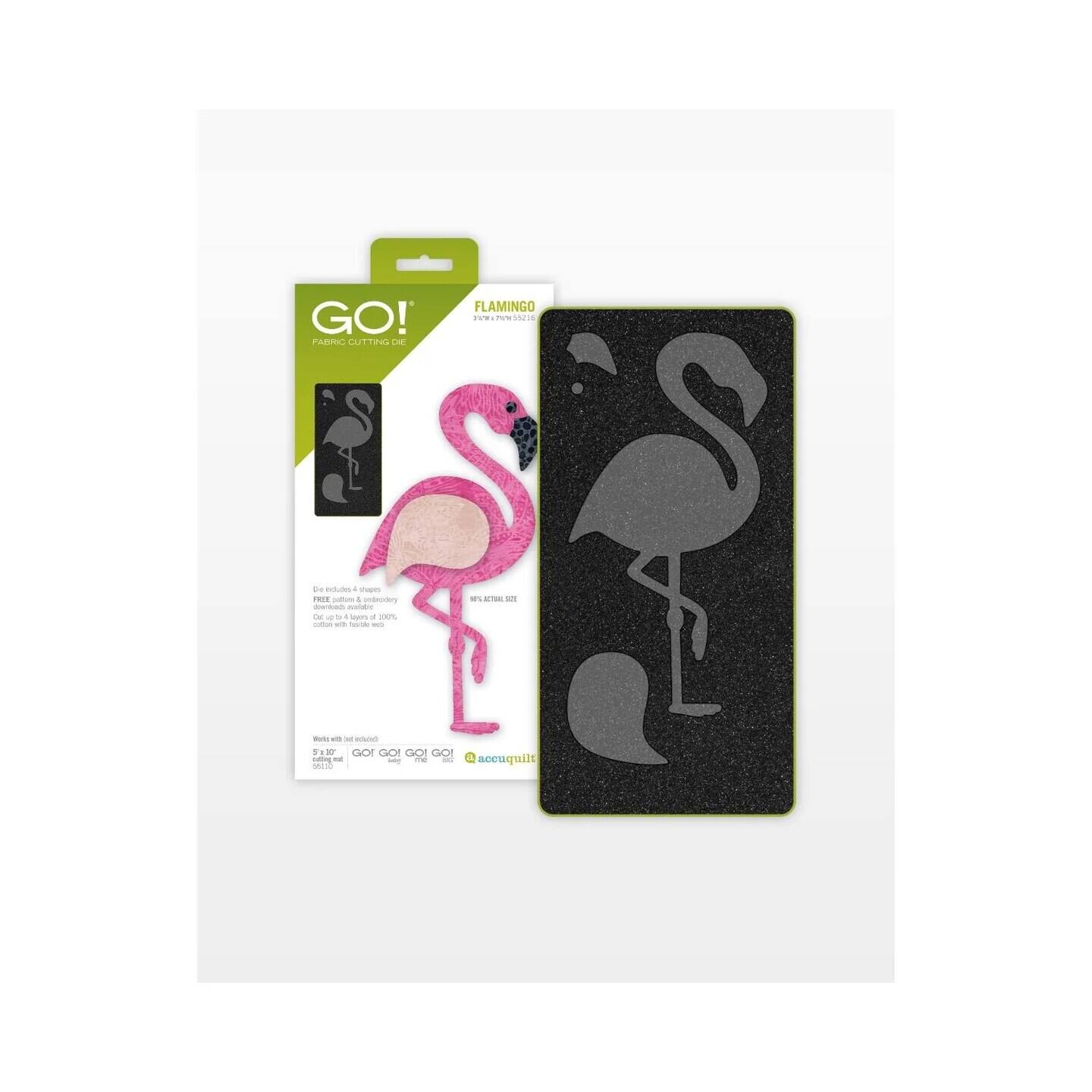 GO! Flamingo

Includes 4 shapes

Works with all sewing machines

100% polyester

GO! GO! GO!

accuquilt