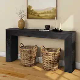 Plank+Beam - Rustic Grand Console (66in / 1676mm), Rustic Char - Rustic Black