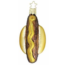 Inge Glas - Oktoberfest Bratwurst Brat German Glass Christmas Ornament FREE BOX - Multicolor
