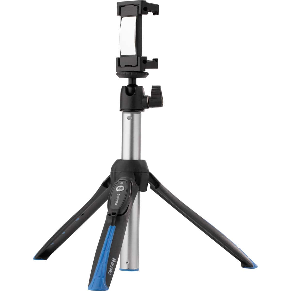 Benro - BK15 Mini Tripod and Selfie Stick with Bluetooth Remote for Smartphones, Black