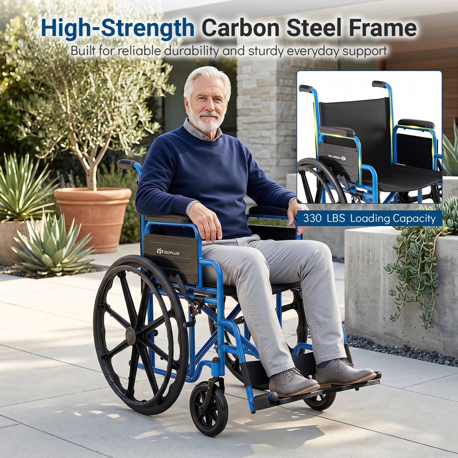 High-Strength Carbon Steel Frame Built for reliable durability and sturdy everyday support

330 LBS Loading Capacity