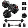 Front. FEIERDUN - 40lbs Adjustable Dumbbell Set, 3-in-1 Converts to Barbell & Kettlebell, Home Gym Weights for Men & Women - 40LB.