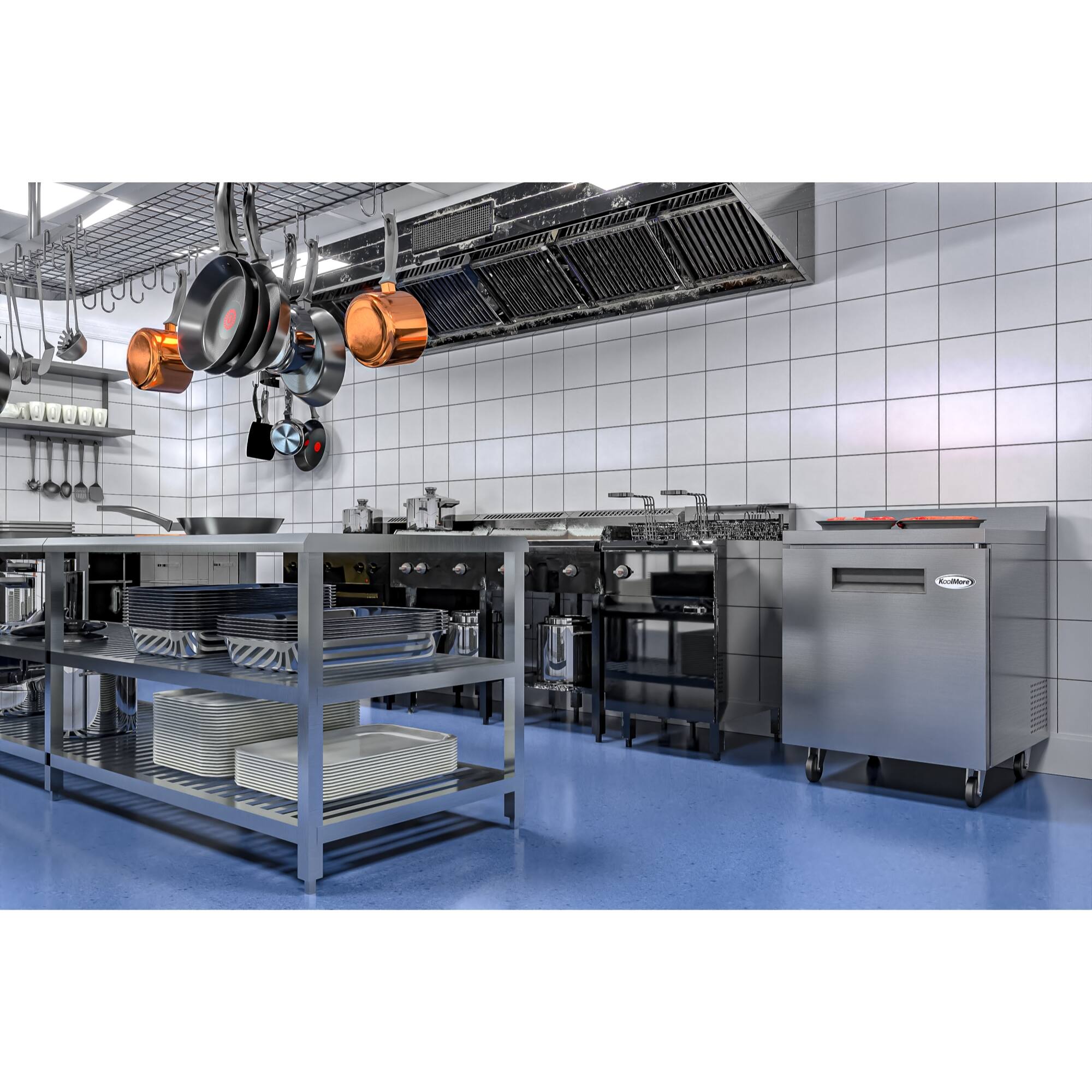 Alt View 7. Koolmore - 27 In. One-Door Worktop Freezer With 3.5 in. Backsplash,  6.3 Cu. Ft. - Stainless-Steel.