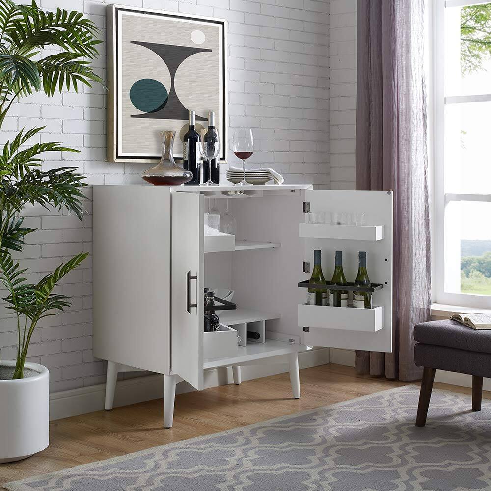 Alt View 1. Crosley Furniture - Landon Bar Cabinet - White.