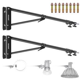 Neewer - 2-Pack Triangle Wall Boom Arm, 70.8" Max Reach, 180° Rotation, Black