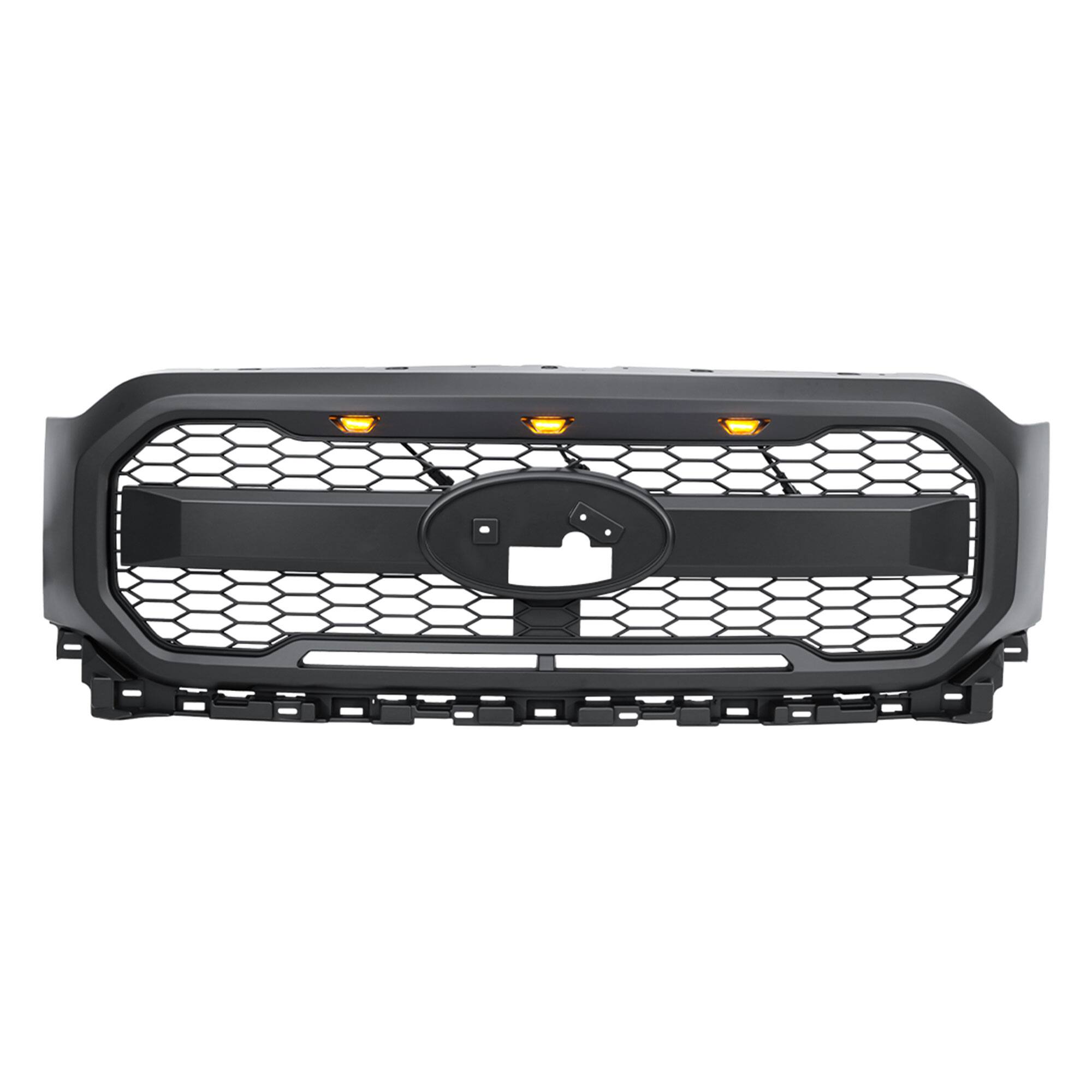 Alt View 8. AMERICAN MODIFIED - AMERICAN MODIFIED Raptor Style Mesh Grill for 2021-2023 Ford F150, Matte Black - Matte Black.