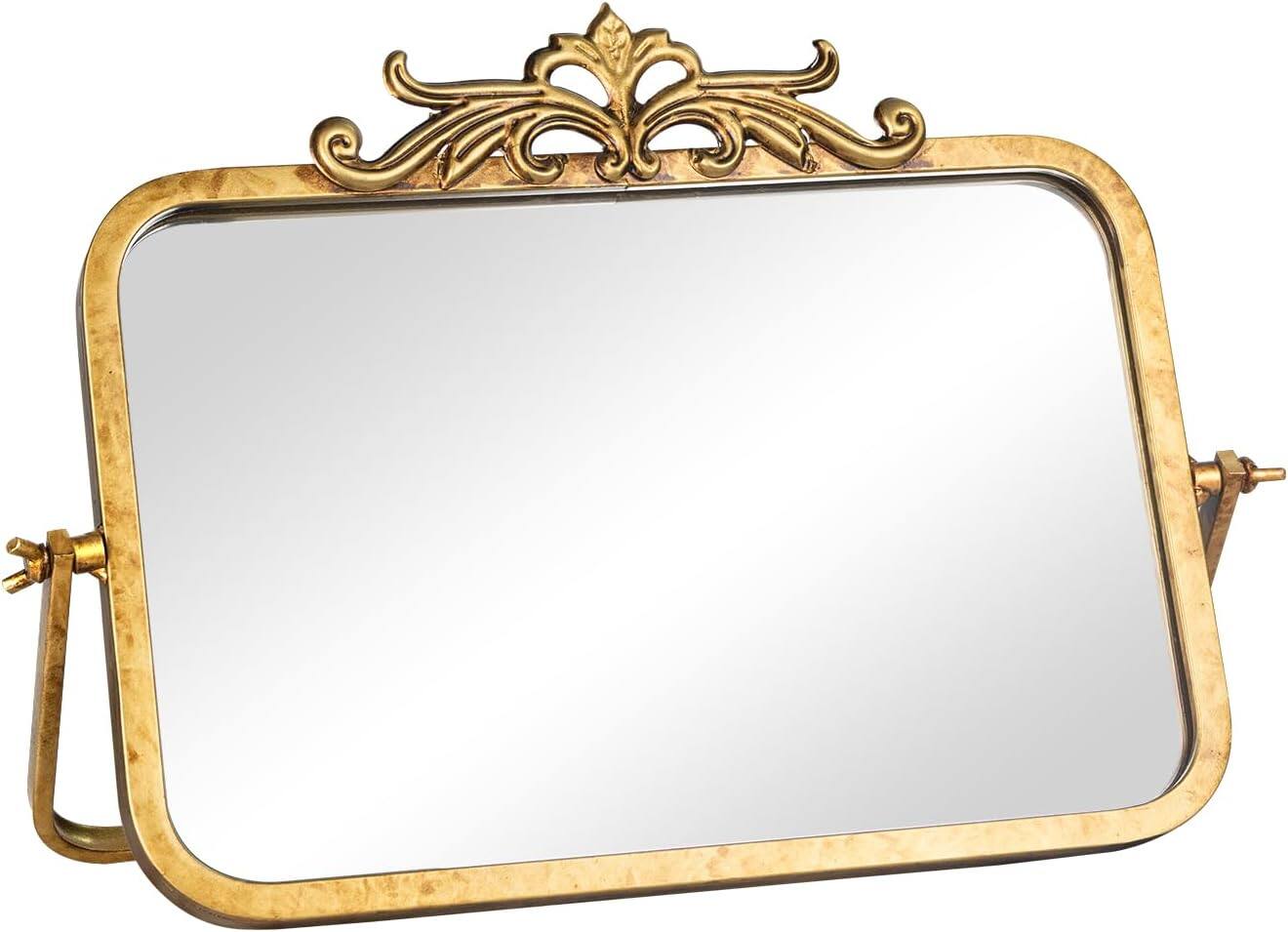 Antique Gold-rectangular Carved