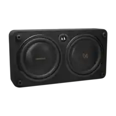 Front. Infinity - INFINITY REFERENCE 1000SSL SINGLE 10" THIN enclosure with Passive Radiator INFSUBRF1000SSL - Black.