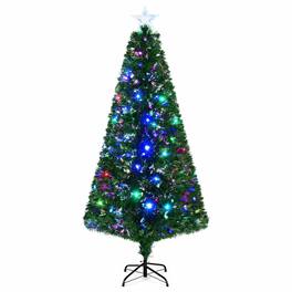 RYHNUYNE - Pre-Lit Fir Artificial Christmas Tree With Warm LED Lights and Realistic Branches - Green