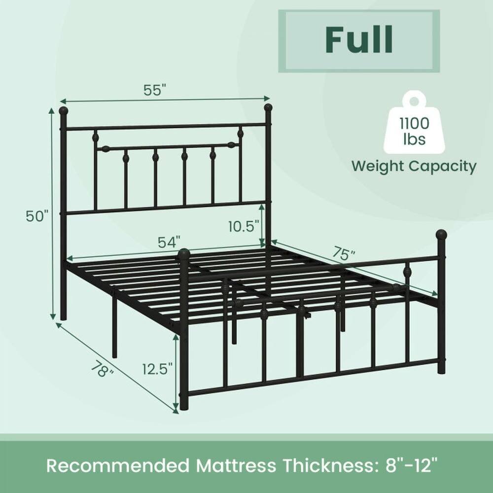 Full  
55"  
1100 lbs Weight Capacity  
50"  
54"  
10.5"  
75"  
78"  
12.5"  
Recommended Mattress Thickness: 8"-12"