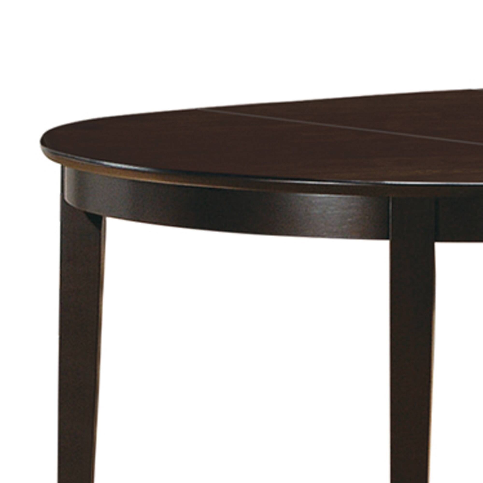 Angle. Manhattan Lane - Modish Oval Shaped Wooden Dining Table - Brown.