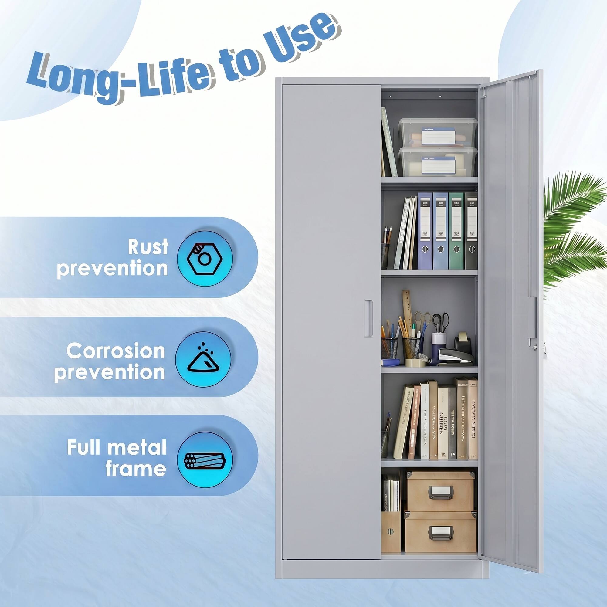 Long-Life to Use

- Rust prevention
- Corrosion prevention
- Full metal frame