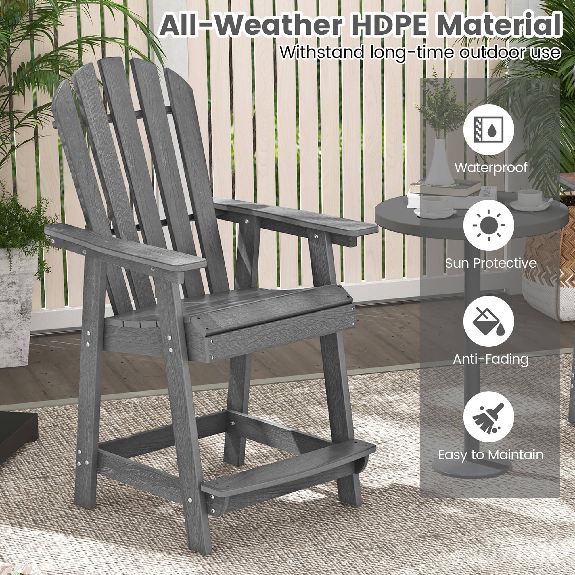 All-Weather HDPE Material
Withstand long-time outdoor use
Waterproof
Sun Protective
Anti-Fading
Easy to Maintain