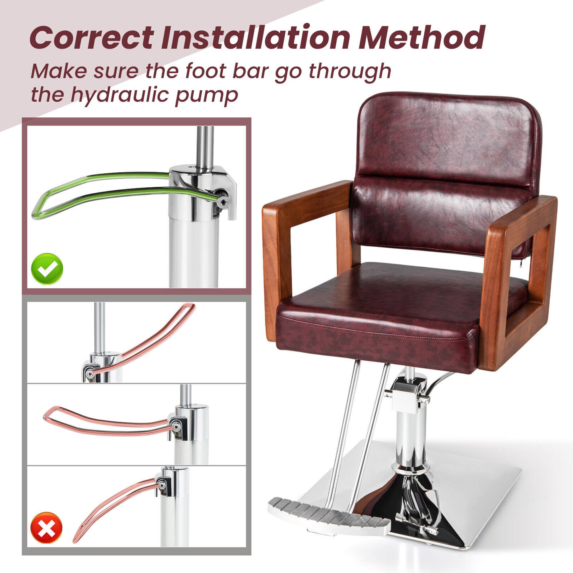 Correct Installation Method

Make sure the foot bar goes through the hydraulic pump