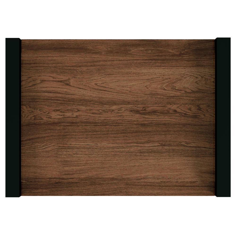 Angle. Butler Specialty - Drake 73" Narrow Walnut Bookcase with Storage - Medium Brown.
