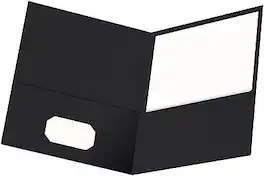 Oxford - 2-Pocket Presentation Folders, 25/Box (OXF 57506) - Black
