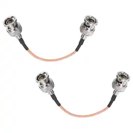 Unique Bargains - 2pcs 0.33FT 3G-SDI Cable BNC Male to Male HD-SDI RG179 Coaxial Video Jumper for CCTV Monitor - Orange
