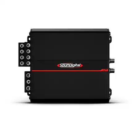 Front. SounDigital - SounDigital XP 2400.4 4 Channel 600 watts RMS at 4 Ohm Amplifier - Black.