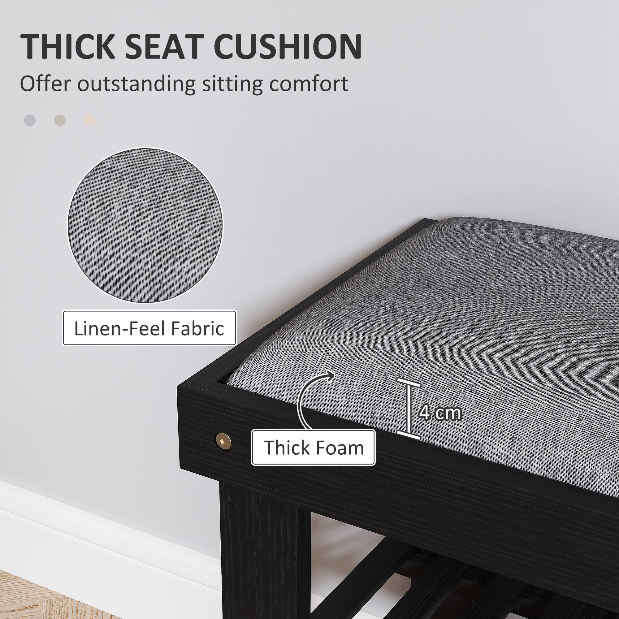 THICK SEAT CUSHION
Offer outstanding sitting comfort
Linen-Feel Fabric
4 cm
Thick Foam