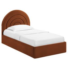 Modway - Solana Arched Performance Velvet Twin Platform Bed - Brown