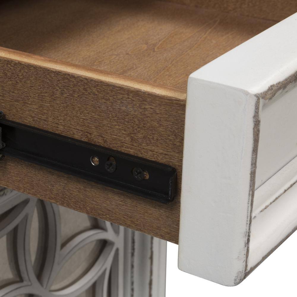Alt View 3. Liberty Furniture Industries - Magnolia Manor Chair Side Table in Antique White - White.