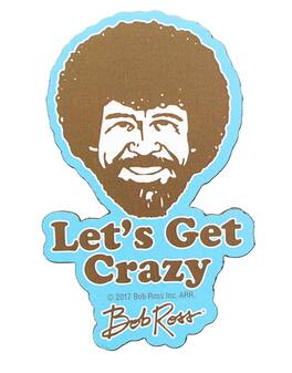 NMR Distribution - Bob Ross 3" Funky Chunky Magnet: "Let's Get Crazy" - Blue
