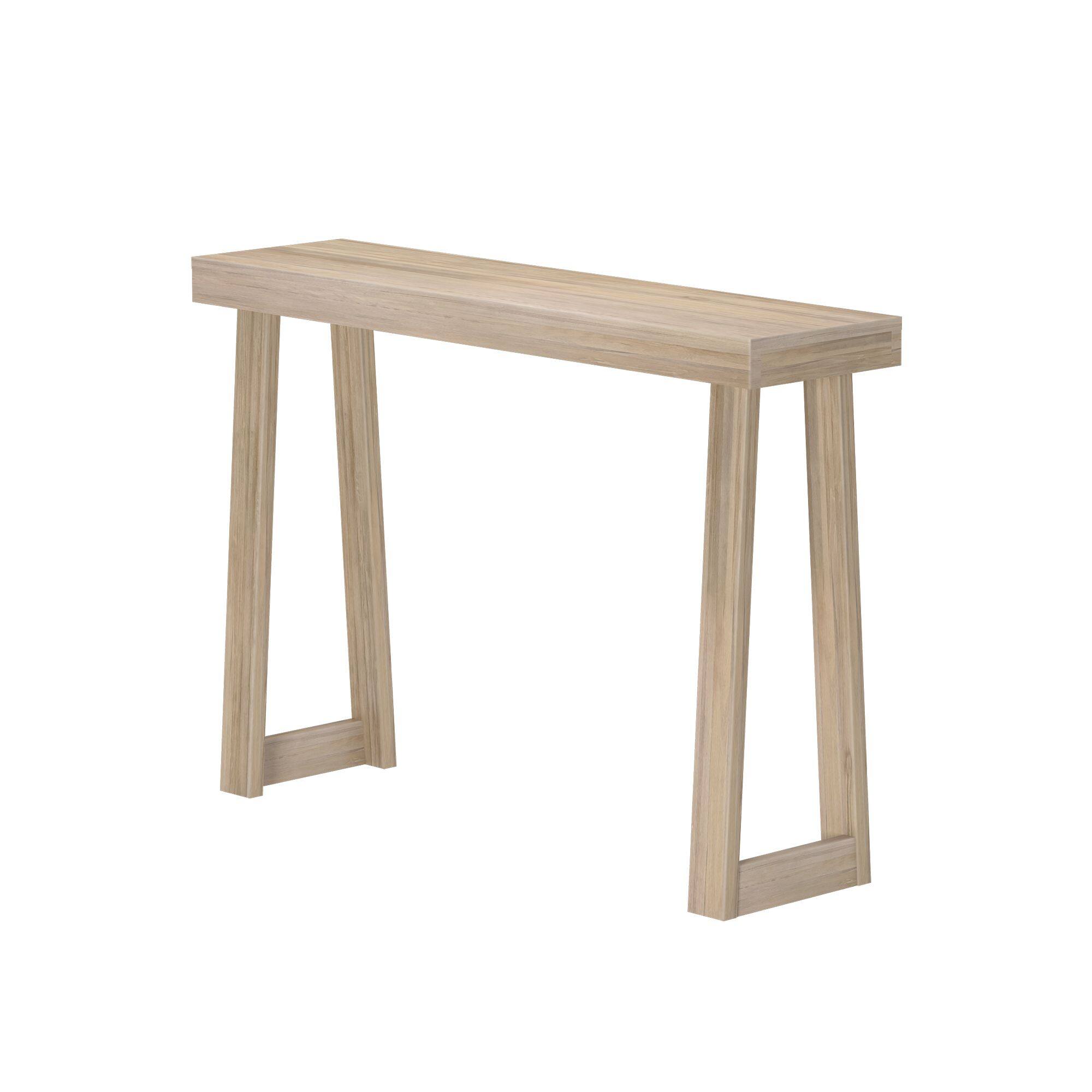 Alt View 2. Plank+Beam - Classic Console Table (46in / 1170mm), Blonde - Blonde.