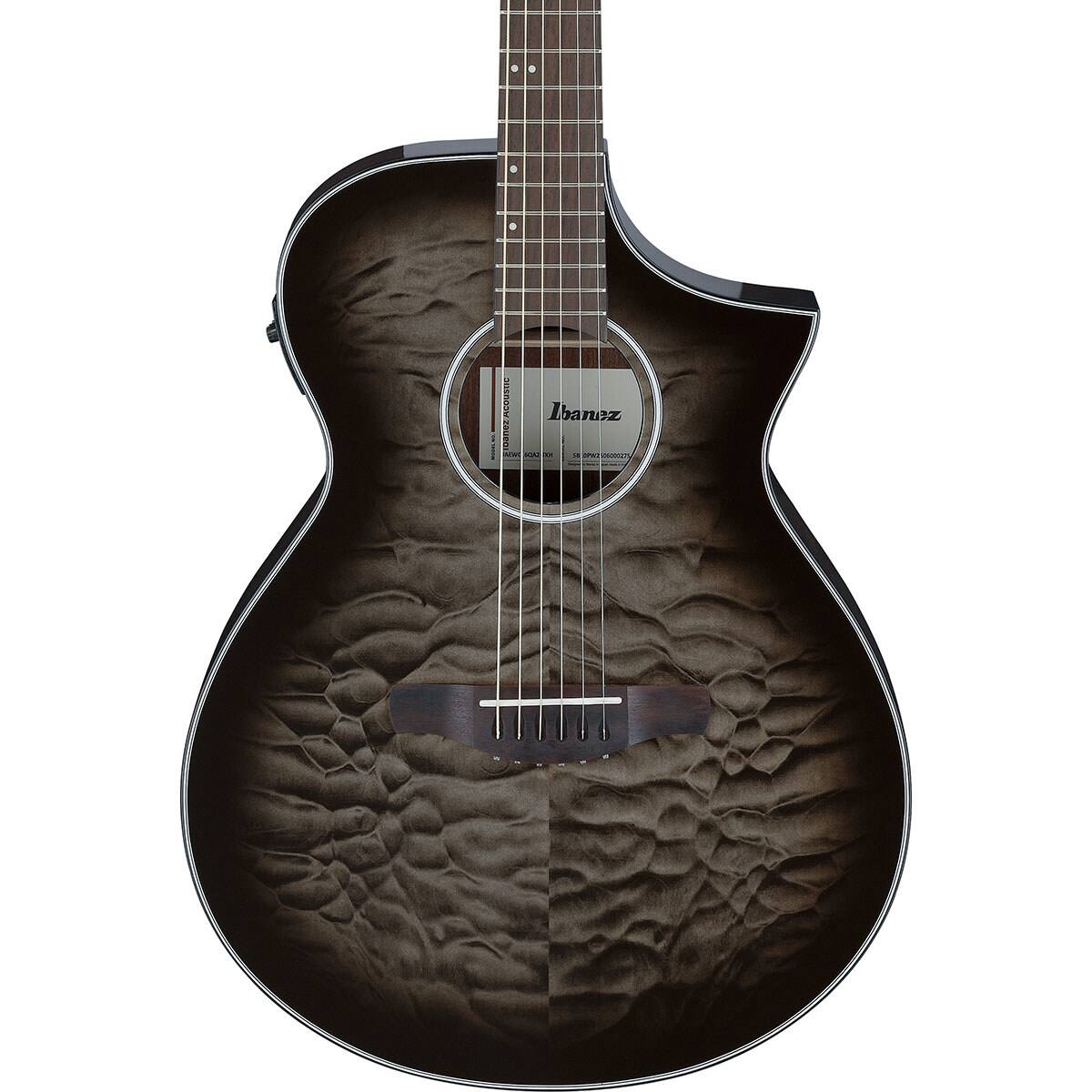 Alt View 3. Ibanez - Ibanez AEWC Series AEWC16QA Acoustic Electric Guitar.
