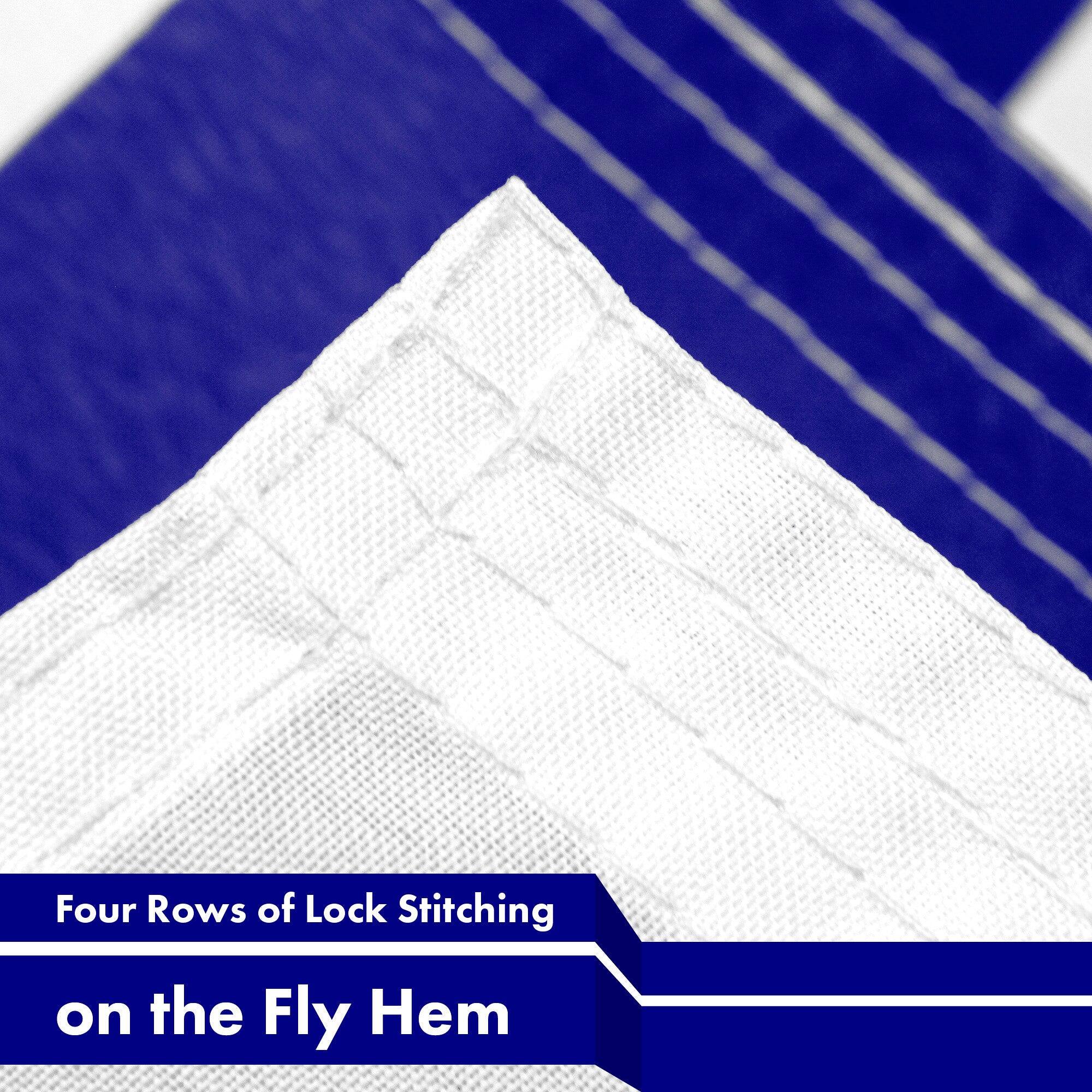 Four Rows of Lock Stitching on the Fly Hem