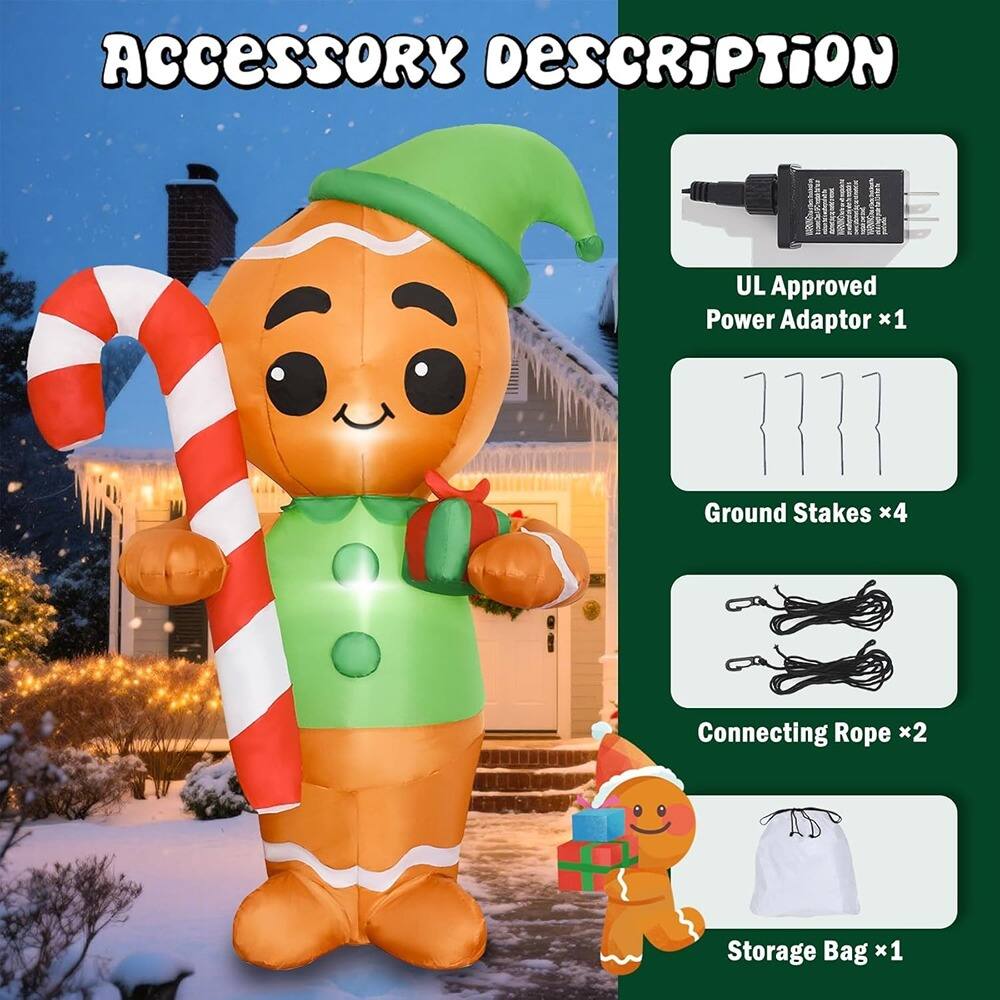 ACCESSORY DESCRIPTION

- UL Approved Power Adaptor x1
- Ground Stakes x4
- Connecting Rope x2
- Storage Bag x1
