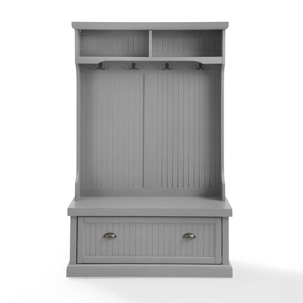 Alt View 2. Crosley Furniture - Seaside Hall Tree - Distressed Gray.