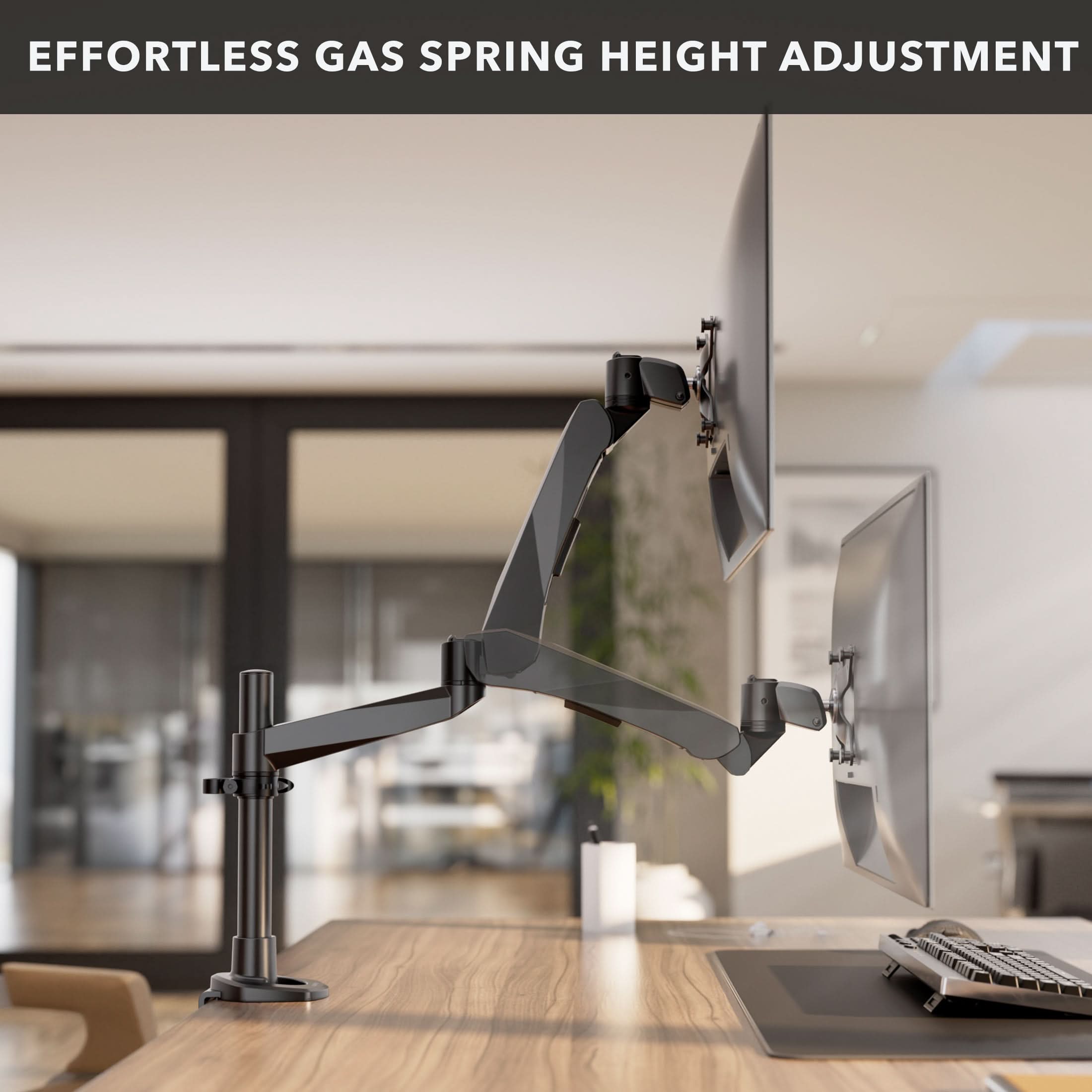 EFFORTLESS GAS SPRING HEIGHT ADJUSTMENT