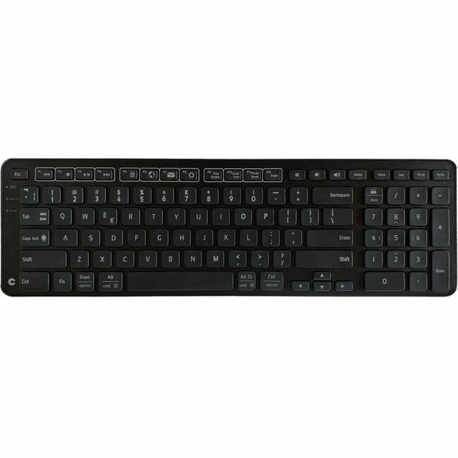 Contour Design - Contour Balance Keyboard - Wireless Connectivity - Windows, Mac OS X - PC, Mac - Plastic - AAA Battery Size Supported - Black